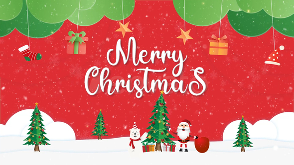 Merry Christmas Intro MOGRT Premiere Pro Templates VideoHive